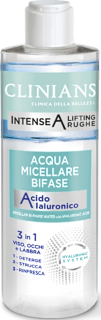 Acqua micellare bifase con acido ialuronico Intense A Lifting rughe CLINIANS