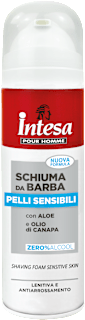 Schiuma da barba pelli sensibili intesa