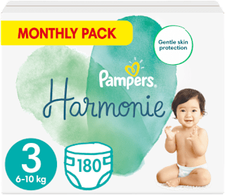 Plenice velikost 3 - mesečno pakiranje (6-10 kg) Pampers Harmonie