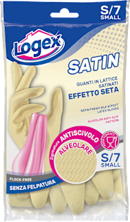 SATIN gumene rukavice - veličina S, 1 par Logex