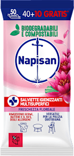 Salviette igienizzanti multisuperfici Freschezza Floreale Napisan