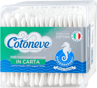 Biorazgradivi štapići za uši - kockasta kutija Cotoneve