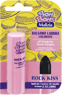 Balsamo labbra ROCK KISS ph reagente gusto vaniglia Malizia
