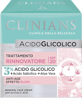 Trattamento viso rinnovatore Acido Glicolico 3% SPF20 CLINIANS