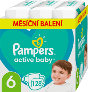 active baby pleny měsíční box, velikost 6 Pampers active baby