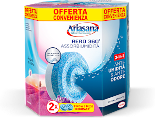 2 Ricariche tab alla lavanda per Aero 360° Assorbiumidità Ariasana