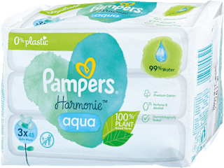 Harmonie aqua vlažne maramice, 3 x 48 Pampers Harmonie