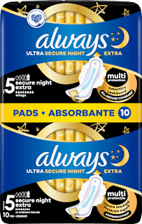 Ultra secure night higijenski ulošci duo pack always