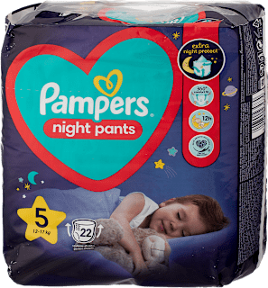 night pants pelene-gaćice za noć vel. 5 (12 - 17 kg) Pampers night pants