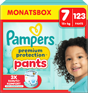 Baby Pants Premium Protection Gr. 7 Extra Large (15+ kg), Monatsbox Pampers