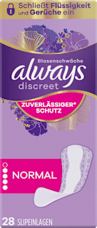 discreet Slipeinlagen Inkontinenz Normal always