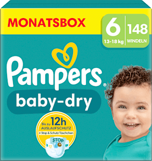 Windeln Baby Dry Gr.6 Extra Large (13-18 kg), Monatsbox Pampers