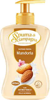 Sapone liquido idratante con latte di mandorla e burro di karité Spuma di Sciampagna