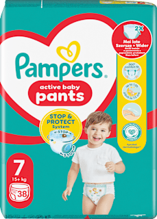 Plienkové nohavičky veľkosť 7 (15 kg+) Pampers active baby