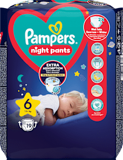 Plienkové nohavičky nočné veľ. 6 (13 kg+) Pampers night pants