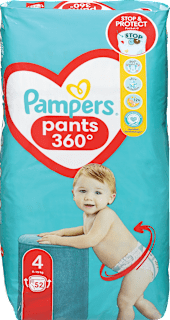 Hlačne plenice 360°, velikost 4 (9-15 kg) Pampers active baby
