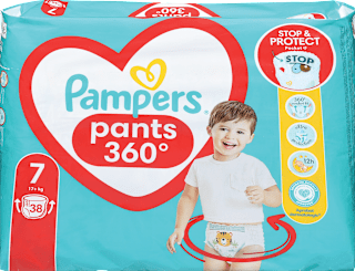 Hlačne plenice 360°, velikost 7 (17+ kg) Pampers active baby