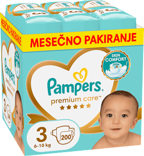 Plenice velikost 3 (6-10 kg), večje pakiranje Pampers Premium Care