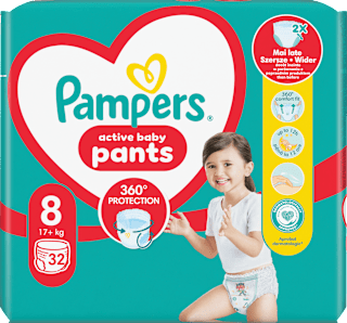 Plienkové nohavičky veľkosť 8 (17 kg+) Pampers active baby