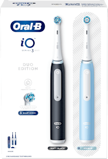 Elektrická zubná kefka iO Series 3, dvojbalenie Matt Black & Ice Blue   Oral-B