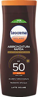 Latte solare abbronzatura rapida SPF50 Leocrema