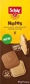 Kekse, "Notes" Milk Chocolate Cream, glutenfrei Schär