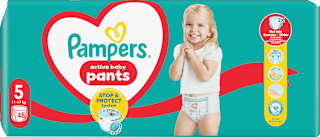Plienkové nohavičky veľkosť 5 (11 - 17 kg) Pampers active baby