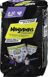 Hlačne plenice, 8-12 let, 27-43 kg Ninjamas