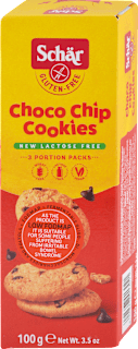 Bezgluténové sušienky s kúskami čokolády Choco Chip Cookies - bez laktózy Schär