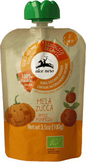Purea biologica di mela e zucca alce nero