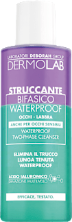 Struccante bifasico waterproof occhi e labbra con acido ialuronico DERMOLAB
