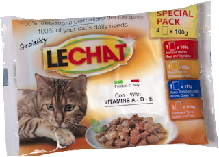 Multipack cibo umido per gatti assortito LECHAT