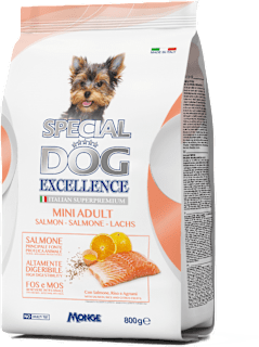Cibo secco per cani adulti di taglia mini con salmone  SPECIAL DOG EXCELLENCE
