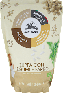 Zuppa di legumi e farro BIO alce nero