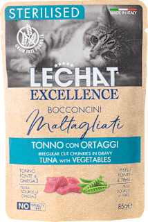 Popolna hrana za sterilizirane mačke s tuno in grahom, Sterelised LECHAT EXCELLENCE