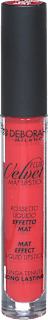 Tekoče rdečilo za ustnice Fluid Velvet Mat 07 Fire Red DEBORAH MILANO