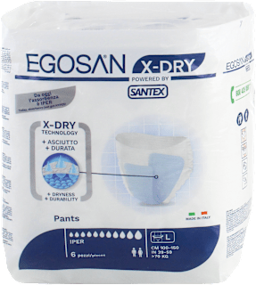 Pants incontinenza iper taglia L EGOSAN X-DRY
