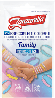 Braccialetti colorati e profumati Family Zanzarella