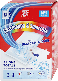 L'Acchiappa & Smacchia buste sbiancanti per il bucato Grey
