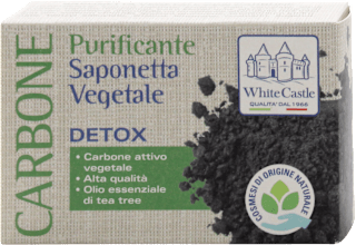Sapone solido vegetale al carbone White Castle