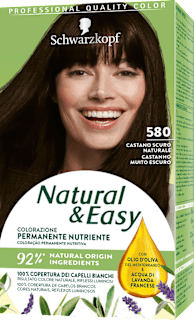 Colore Permanente Nutriente Castano Scuro Naturale 580 Natural & Easy