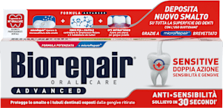 Dentifricio Advanced Sensitive doppia azione anti-sensibilità Biorepair