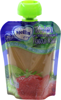 Purea di 100% fragola e kiwi Mellin