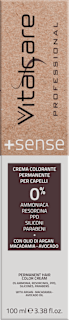 Crema Colorante Permanente per Capelli + Sense 5/00 Castano Chiaro vitalcare