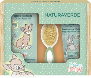 Disney Baby dárková sada , pěna, tělové mléko + hřeben NATURAVERDE