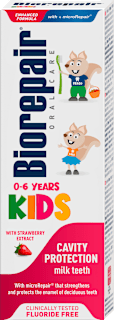 Detská zubná pasta Kids 0-6 rokov, jahodová Biorepair