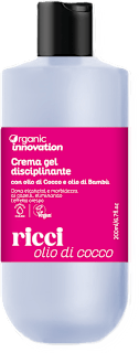 Crema gel disciplinante ricci con olio di cocco e bambù Organic Innovation