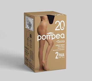 Dres damă 20 DEN 1/2-S negru  Pompea