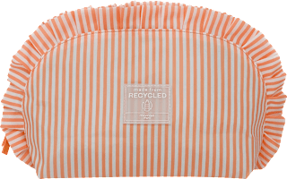 Kulturbeutel orange Streifen Miomojo