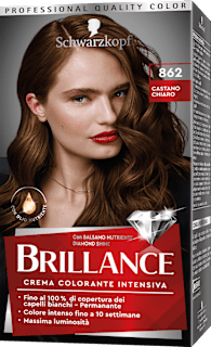 Colorazione permanente castano chiaro Schwarzkopf Brillance